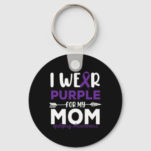 Ich trage Lila für meine Mama Epilepsie Awareness  Schlüsselanhänger