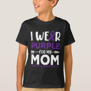 Ich trage Lila für meine Mama Epilepsie Awareness  T-Shirt