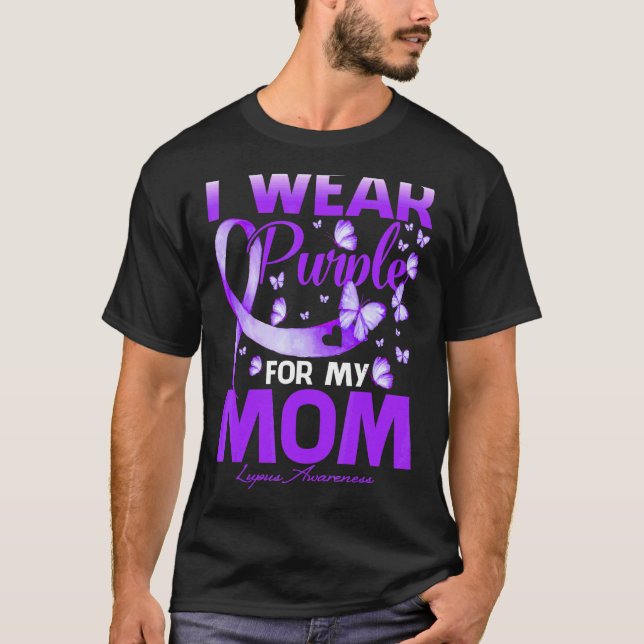 Ich trage Lila für meine Mama Lupus-Butterfly T-Shirt (Vorderseite)