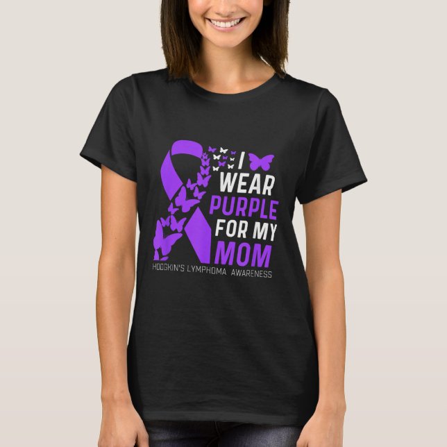 Ich trage Lila für meine Mamas Hodgkins Lymphoma A T-Shirt (Vorderseite)