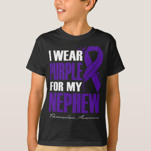 Ich trage Lila für meine Nephew-Fibromyalgie-Bewus T-Shirt