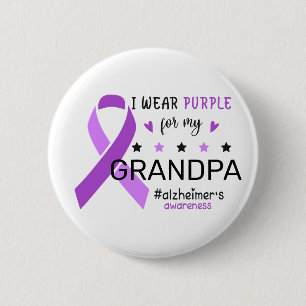 Ich trage Lila für meine Oma Alzheimer-Aufklärung Button