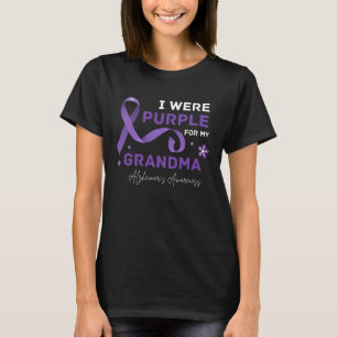 Ich trage Lila für meine Oma Alzheimer's Bewusstse T-Shirt