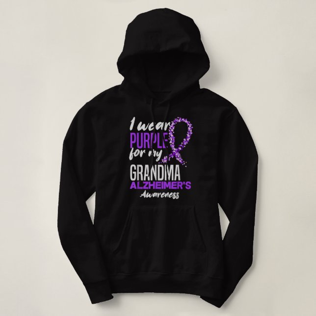 Ich trage Lila für meine Oma-Demenz Alzheimer Hoodie (Design vorne)