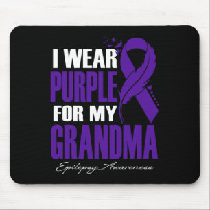 Ich trage Lila für meine Oma Epilepsie Awareness F Mousepad