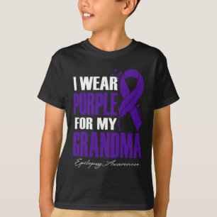 Ich trage Lila für meine Oma Epilepsie Awareness F T-Shirt
