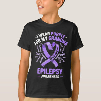 Ich trage Lila für meine Oma Epilepsie Awareness T-Shirt