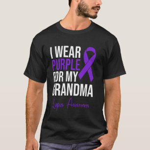 Ich trage Lila für meine Oma Lupus Kriegerin Lupus T-Shirt