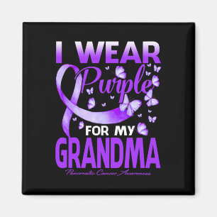 Ich trage Lila für meine Oma Pankreaskrebs Awa Magnet