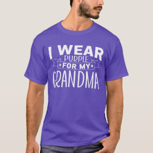 Ich trage Lila für meine Oma-Unterstützung T-Shirt