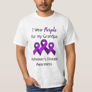 Ich trage Lila für meine Opa Alzheimer-Krankheit T-Shirt