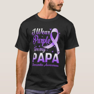 Ich trage Lila für meine Papa-Demenz T-Shirt