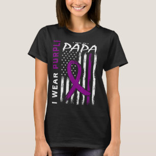 Ich trage Lila für meine Papa Epilepsie Awareness  T-Shirt