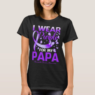 Ich trage Lila für meine Papa-Pankreaskrebs Awaren T-Shirt