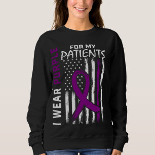 Ich trage Lila für meine Patienten Alzheimer Bewus Sweatshirt