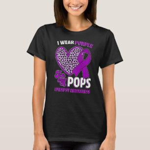 Ich trage Lila für meine Pop Epilepsie Bewusstsein T-Shirt