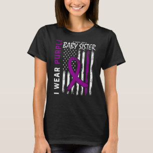 Ich trage Lila für meine Schwester Epilepsie Aware T-Shirt