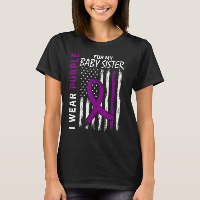 Ich trage Lila für meine Schwester Epilepsie Aware T-Shirt (Vorderseite)