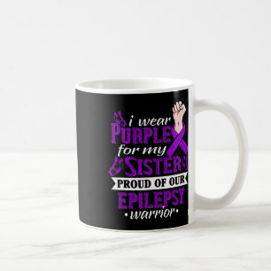 Ich trage Lila für meine Schwester Epilepsie Krieg Kaffeetasse