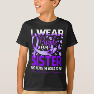 Ich trage Lila für meine Schwester Pankreaskrebs A T-Shirt