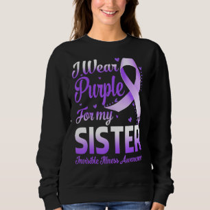 Ich trage Lila für meine Schwester unsichtbare Kra Sweatshirt