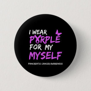Ich trage Lila für meine selbst-pankreatische Kreb Button