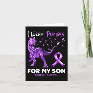 Ich trage Lila für meine Sohn Epilepsie Awareness  Karte