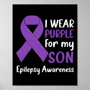 Ich trage Lila für meine Son Epilepsy Awareness Ep Poster