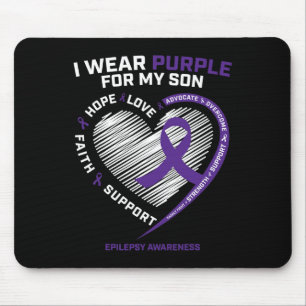 Ich trage Lila für meine Son Epilepsy-Geschenke Mousepad