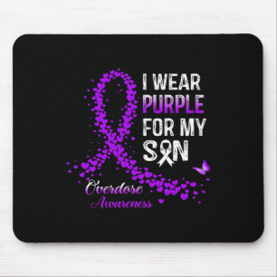 Ich trage Lila für meine Son-Überdosierung-Bewusst Mousepad
