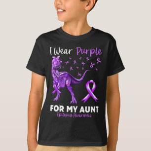 Ich trage Lila für meine Tante Epilepsie Awareness T-Shirt