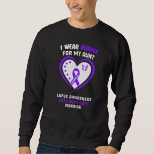 Ich trage Lila für meine Tante Lupus Sweatshirt
