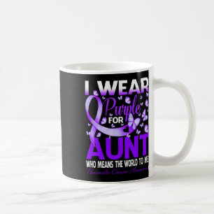 Ich trage Lila für meine Tante Pankreaskrebs Aware Kaffeetasse