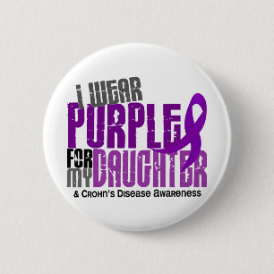 Ich trage Lila für meine Tochter6 Crohns Krankhei Button