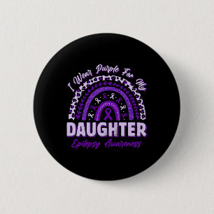 Ich trage Lila für meine Tochter Epilepsie Awarene Button