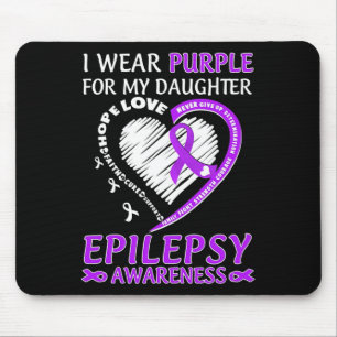 Ich trage Lila für meine Tochter Epilepsie Awarene Mousepad