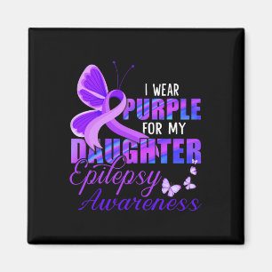 Ich trage Lila für meine Tochter - Epilepsie-Bewus Magnet