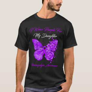 Ich trage Lila für meine Tochter Fibromyalgie Krie T-Shirt