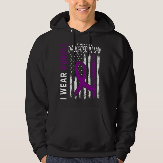 Ich trage Lila für meine Tochter im Jura Lupus Awa Hoodie (Vorderseite)