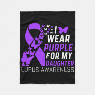 Ich trage Lila für meine Tochter Lupus Awareness P Fleecedecke