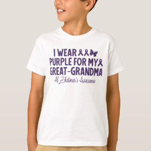 Ich trage Lila für meine Urgroßmutter Alzheimer T-Shirt