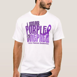 Ich trage Lila für meine zystische Fibrose des T-Shirt