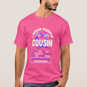Ich trage Lila für meinen Cousin Crohn's & Colitis T-Shirt