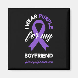 Ich trage Lila für meinen Freund Fibromyalgia Awar Magnet