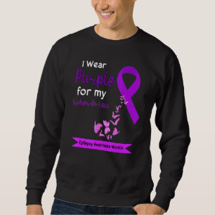 Ich trage Lila für meinen Jurastudenten Epilepsie Sweatshirt