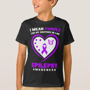 Ich trage lila für meinen Jurastudenten Epilepsie T-Shirt