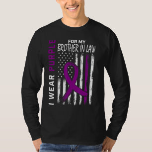 Ich trage Lila für meinen Jurastudenten Epilepsie T-Shirt