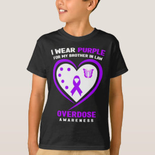 Ich trage Lila für meinen Jurastudenten Überdosis- T-Shirt