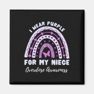 Ich trage Lila für meinen Niece-Überdosierungszuwa Magnet