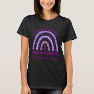 Ich trage Lila für meinen Niece-Überdosierungszuwa T-Shirt